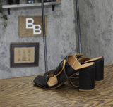 Universal Thread Womens Bristol Mule Heels 89530654 Black 7.5M