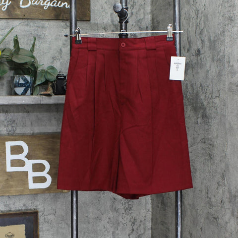 David N. Womens Vintage 100% Wool Pleated Dress Shorts 8045055