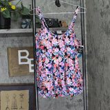 Swim Solutions Womens Blushing Pleated Tankini Swim Top 806836 Multi Pink 14