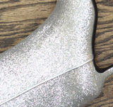 On 34th Womens Aatira Tulip Booties 10019682200 Silver Glitter Gray 5M