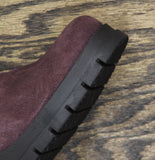 Lucky Brand Round Toe Chunky Wedge Chelsea Ankle Boots Winter Cherry Purple 6M