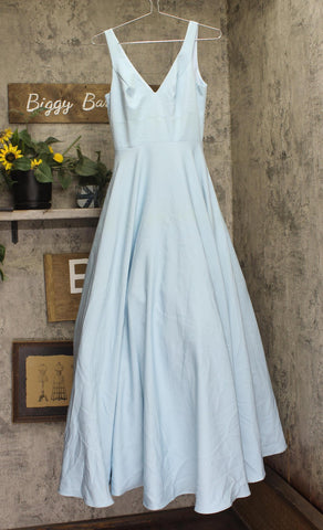 Mac Duggal Womens Classic Sleeveless A-Line Ballgown Gown Dress Powder Blue 2