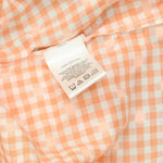 Foxcroft Angela Raglan Sleeve Gingham Clip Dot Blouse Peach Sorbet Orange 16W
