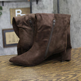 A New Day Justice Mid-Calf Boots with Memory Foam Insole 94568887 Brown 6M