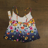Anne Cole Floral Gradient Triangle Tankini Top Swim Gradient Floral Blue Multi S