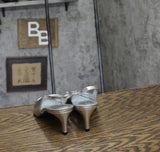 Calvin Klein Womens Mule Dainty Pumps KCDAINTY Silver Gray 7M