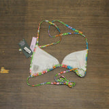 Wild Fable Women's Triangle Wrap Bikini Top Multicolor floral Print 2XS