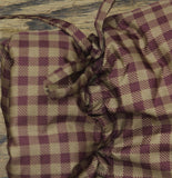 Wild Fable Bow Puffer Gingham Jacket 94658830 Brown Check M
