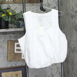 A New Day Womens Bubble Tank Top Elastic Bottom 93280798 White 2XL
