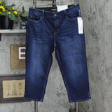 Liz Clairborne Womens Sara Cropped Mid Rise Jeans 340080