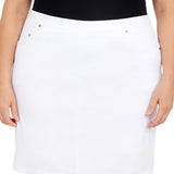Hearts Of Palm Womens Plus Stretch Pull On Skort 9422199 White 22W