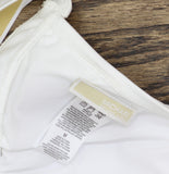 Michael Michael Kors Womens Halter Logo Bikini Swim Top MM7M161 White M
