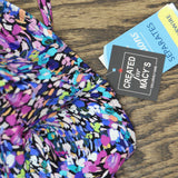 Swim Solutions Plus Printed Underwire Tankini Swim Top Dancing Colors Pink 16W