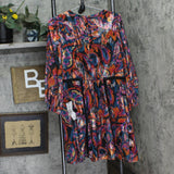 Vince Camuto Womens Novelty Metallic Chiffon Fit & Flare Dress Red Multi 12