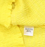 Sam & Jess Woven Smocked-Waist Top TA93052728J Mustard Yellow S