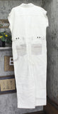 Woolrich X TGT Short Sleeve Western Denim Jean Jumpsuit Cream Off White 16