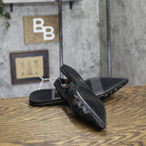A New Day London Lace Slingback Bow Flats 94303528 Black 9.5M