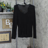 Jones New York Womens Signature Cowl Neck Knit Shiny Lightweight Sweater Black L