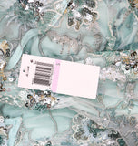 Jovani  Womens Embellished V Neck 3/4 Open Sleeve Formal Dress Gown Mint Green 6