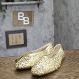 A New Day Womens Sammie Pull On Sequin Ballet Flats Shoes Gold Yellow 8.5M