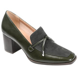 Journee Collection Crawford Block Heel Loafers CRAWFORD Olive Green 11M