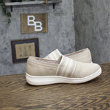 Clarks Breeze Sky Mist Slip-On Sneakers 26181587 Sand Textile Brown 9.5W