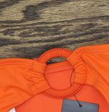 Lauren Ralph Lauren Macrame-Ring Hipster Bikini Bottom Persimmon Orange 10