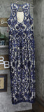 Vince Camuto Womens Embroidered Sequin Sleeveless Gown VC2M3364-410 Navy Blue 10