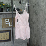 Salt + Cove Juniors Medallion Crochet Romper Cover-up Pink Blush Pink S