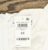 And Now This Flutter Sleeve Ruffle Hem Midi Dress MMD020823P White 2X