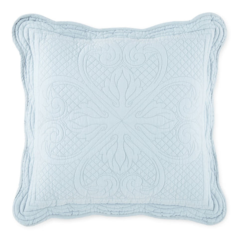 Hudson & Main Reversible Audrey Square Throw Pillow Aqua Blue 16"