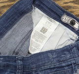Guess Stretch Denim Skirt with Laser Print Detail Indigo Tropical Jungle Blue 12