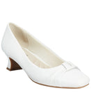 Easy Street Womens Waive Sinched Block Heel Pump WAIVE White 11M