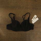 DKNY Womens Molded Underwire Bikini Top Swim DIMTS401 Black XL