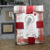 Sanders Printed Microfiber 4-Pc. Sheet Sheet Set HAESSQ Haider Plaid Red Queen