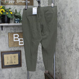 Nine West Petite Side Zip High-Waisted Skinny Ankle Pants Olive Green 18P Short