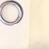 ZUZIFY Sheer Grommet Curtain Panel Ivory Light Yellow 58x98
