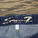 Seven7 Women's Denim Frayed Hem Slim Fit Weekend Short MY3324GL Gloss Blue 6