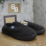 Dluxe By Dearfoams Jersey Sport Lounge Clog Slippers Night Black XL (13-14)
