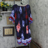 Avenue Womens Plus Size Everyday Crush Border Dress Daybreak Border Blue 18W