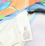 La Blanca Over-the-Shoulder Tankini Swimsuit Top Tropi-flage Blue Multi 8