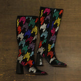 Betsey Johnson Womens Rhinestone Naomy Boot NAOM01S5 Black Multi 6M