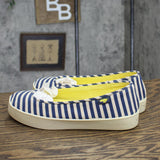 Rocket Dog Womens Vintage Pull On Striped Flats Navy Blue / White 6.5M
