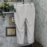 Rafaella Plus Size Curvy Fit Bootcut Pants with Pockets Summer Straw Brown 16