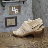Clarks Emily2 Mist Block Heel Sandal 26181676 Sand Nubuck Brown 8W