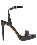 BCBGeneration Womens Caroline Platform Sandal Stiletto Heels Black Lizard 9M