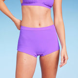 Wild Fable Womens Ribbed Low-Rise Short Bikini Bottom ELG9ZZ