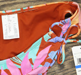 Salt + Cove Juniors Printed Side-Tie Bikini Bottom 807141 Bikini Blue XL