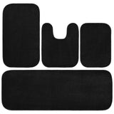 Garland Rug Gramercy 4 Piece Washable Bathroom Rug Set Black Standard