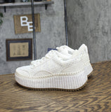 Universal Thread Persephone Sneakers with Memory Foam Insole White Multi 6M